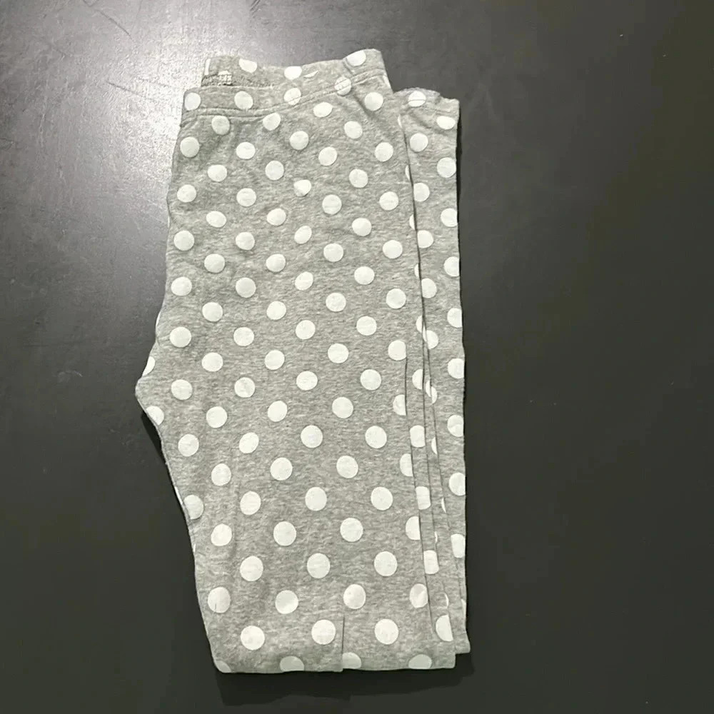 Carters girls size 12 pajama set, long sleeve top & pants white/gray comfy EUC - Picture 5 of 9